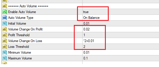 Example to show how to set Auto Volume