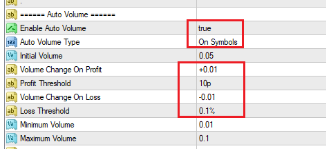 Example to show how to set Auto Volume